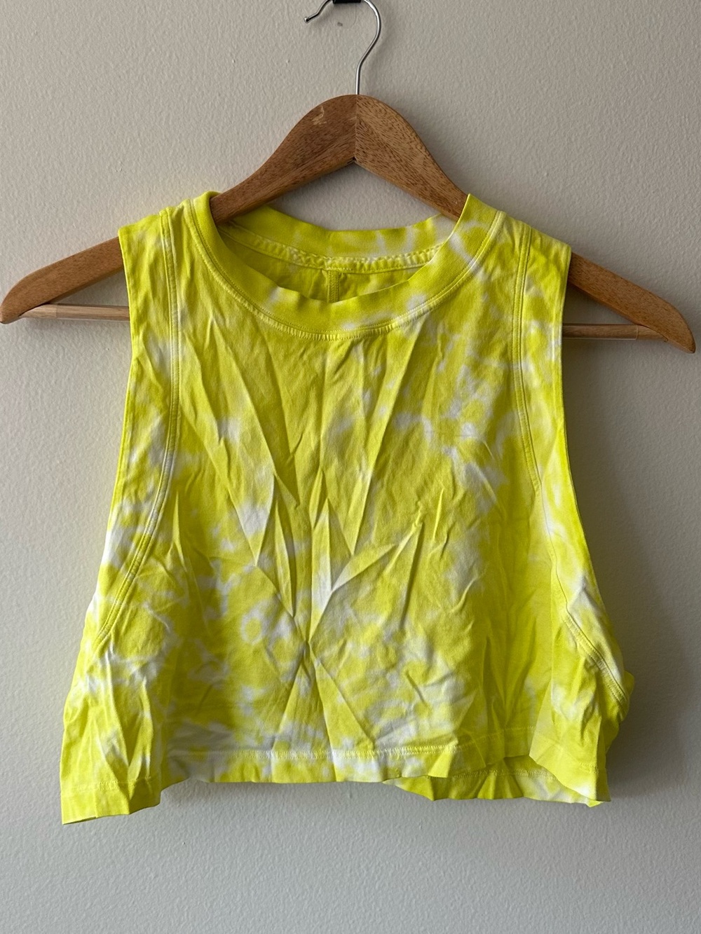 Lululemon oversized crop tank- neon tie-dye